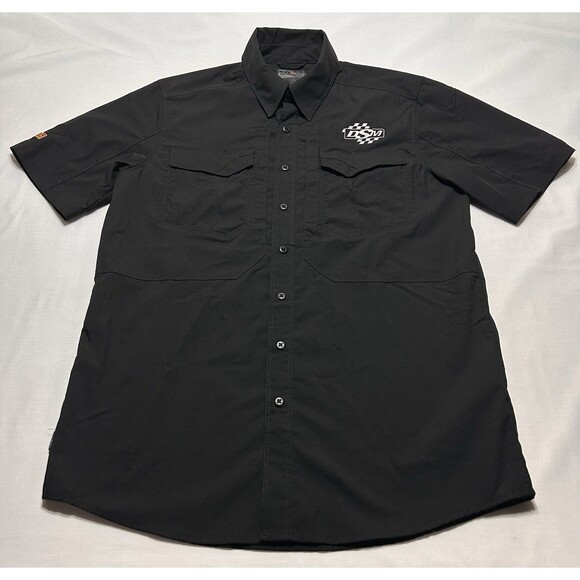5.11 Tactical DSR Racing Mens Short Sleeve Button Shirt Size Small 5 11 Black - Picture 2 of 12